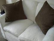 2 & 3 Seater Cream Sofa's (removable,  washable covers)